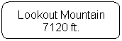 Rounded Rectangle: Lookout Mountain 7120 ft.
